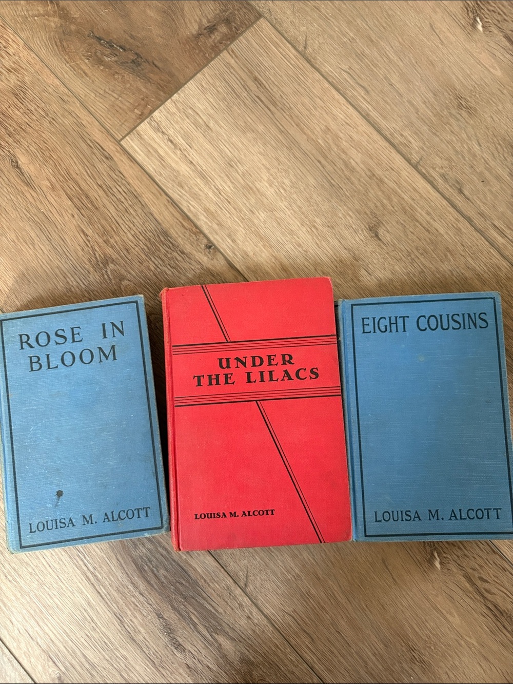 Set of Decorative Vintage-Style Hardcover Books by Louisa May Alcott Antique